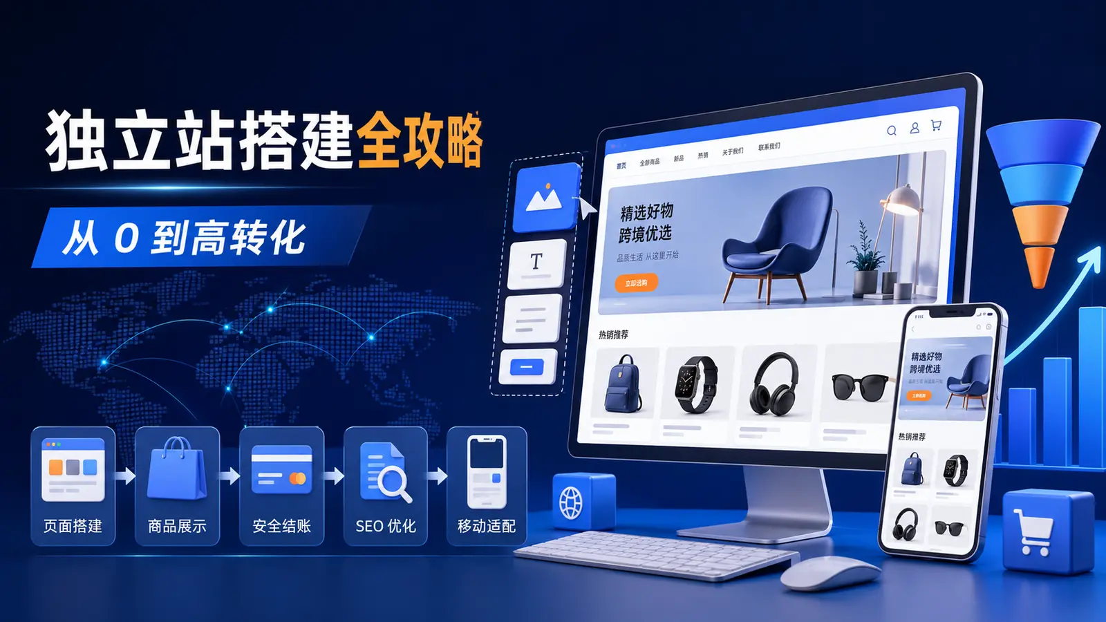 独立站搭建全攻略从零开始打造高转化电商网站封面