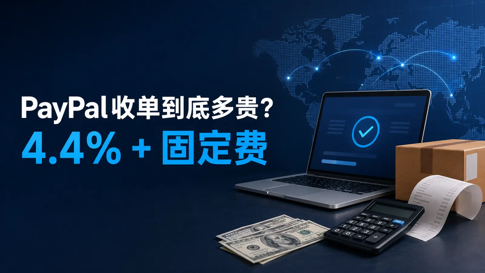 中国卖家独立站使用PayPal收单费用：4.4%加固定费