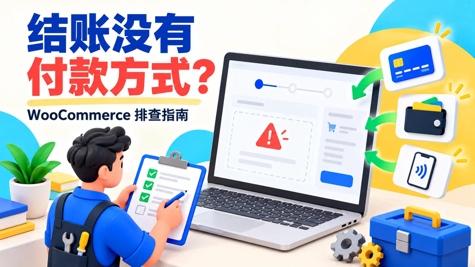WooCommerce结账提示没有可用付款方式的排查指南封面
